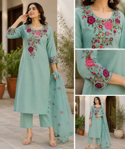 SRF PURE COTTON THREE PIECE SET IN WHOLESALE PRICE
