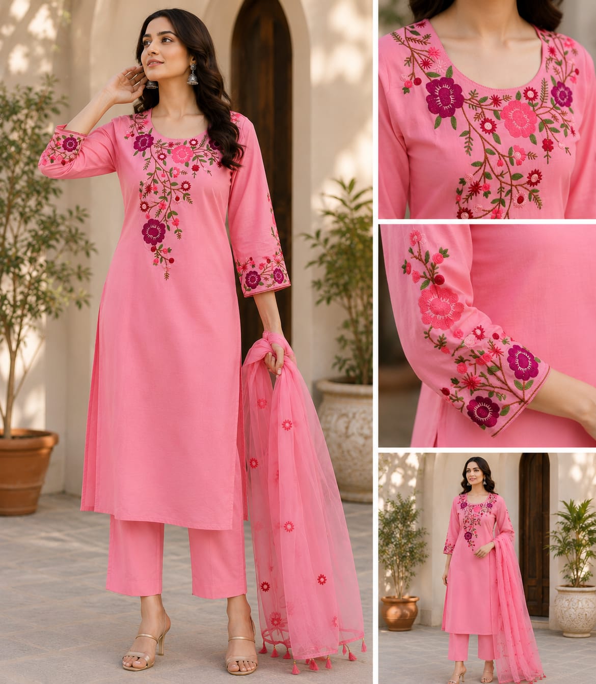 SRF PURE COTTON THREE PIECE SET IN WHOLESALE PRICE