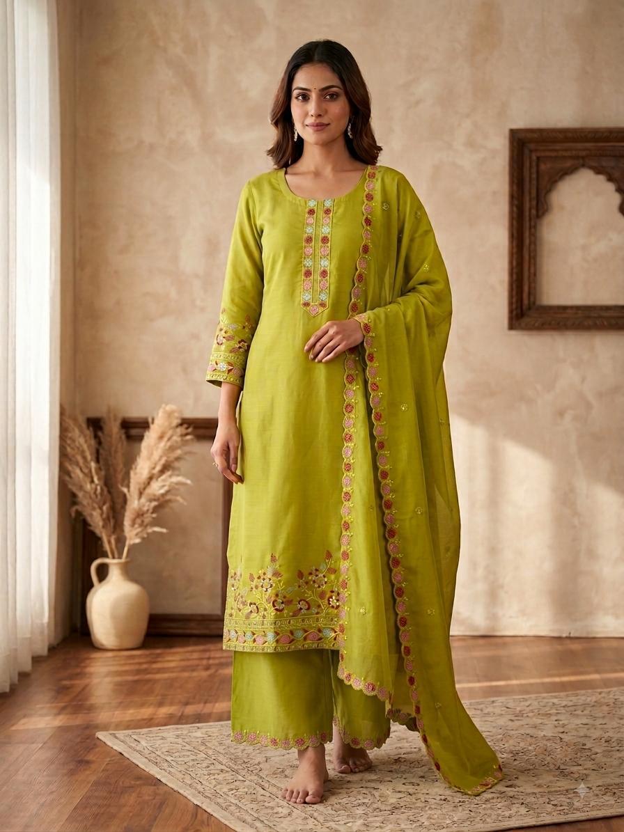 SS DESIGNER HANDWORK THREE PIECE SET IN WHOLESALE