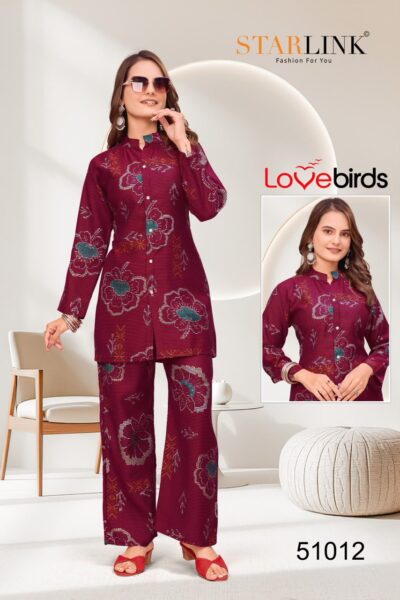 STARLINK LOVE BIRDS KURTI WITH PANT SET IN WHOLESALE