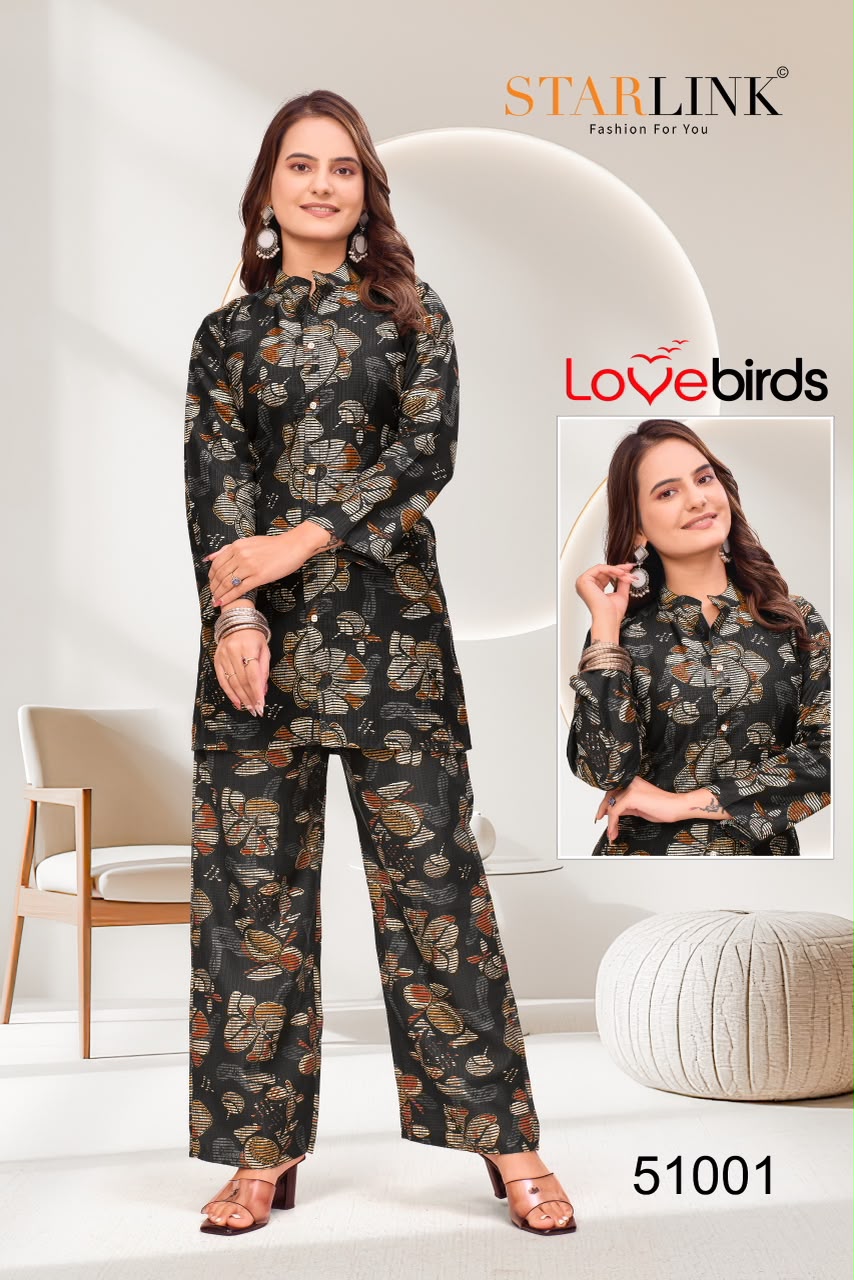 STARLINK LOVE BIRDS KURTI WITH PANT SET IN WHOLESALE