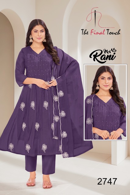 THE FINAL TOUCH RANI EMBROIDERED THREE PIECE SET