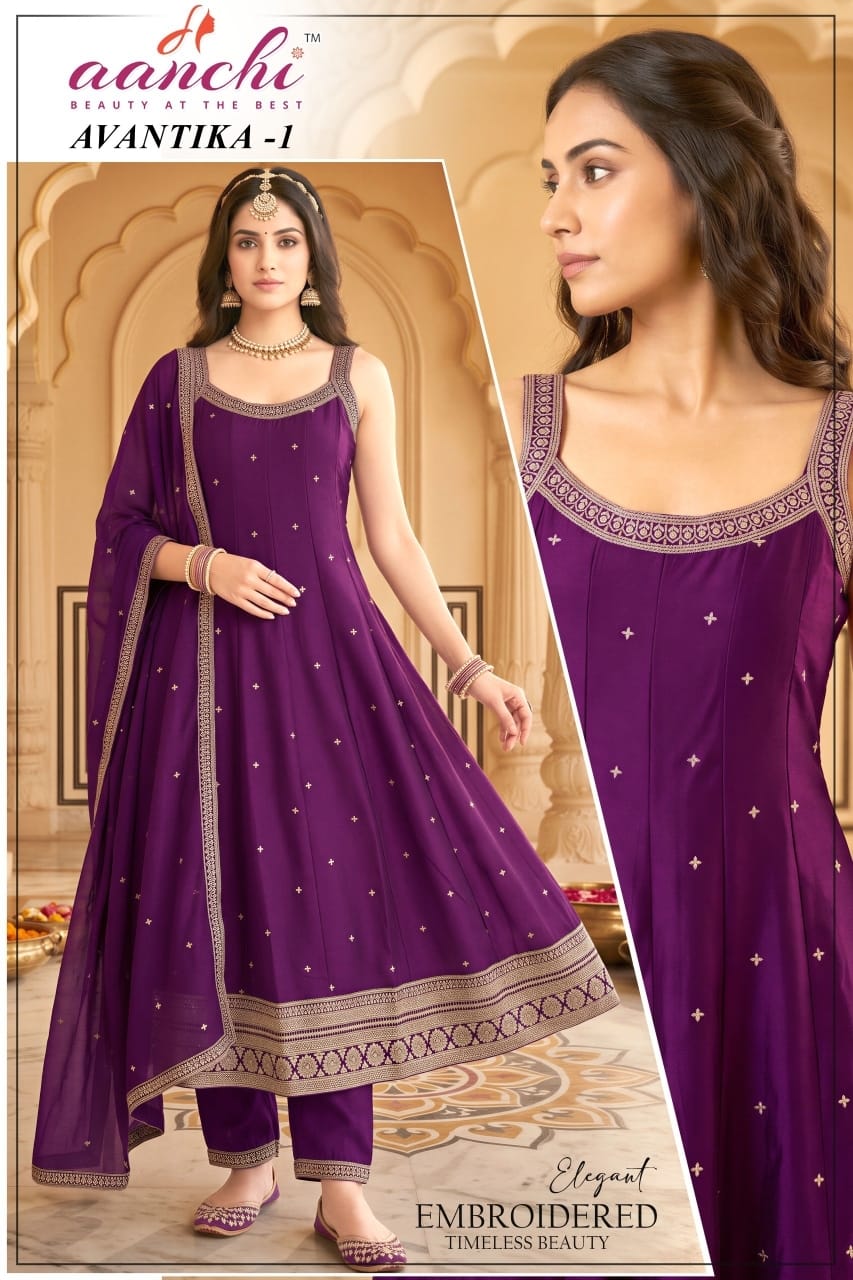 AANCHI AVANTIKA VICHITRA SILK THREE PIECE SET