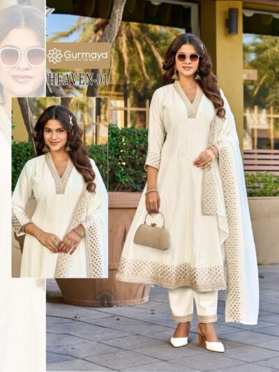 AANCHI HEAVEN VICHITRA SILK THREE PIECE WHOLESALE