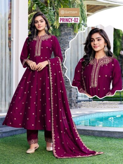 AANCHI PRINCY VICHITRA SILK THREE PIECE SET