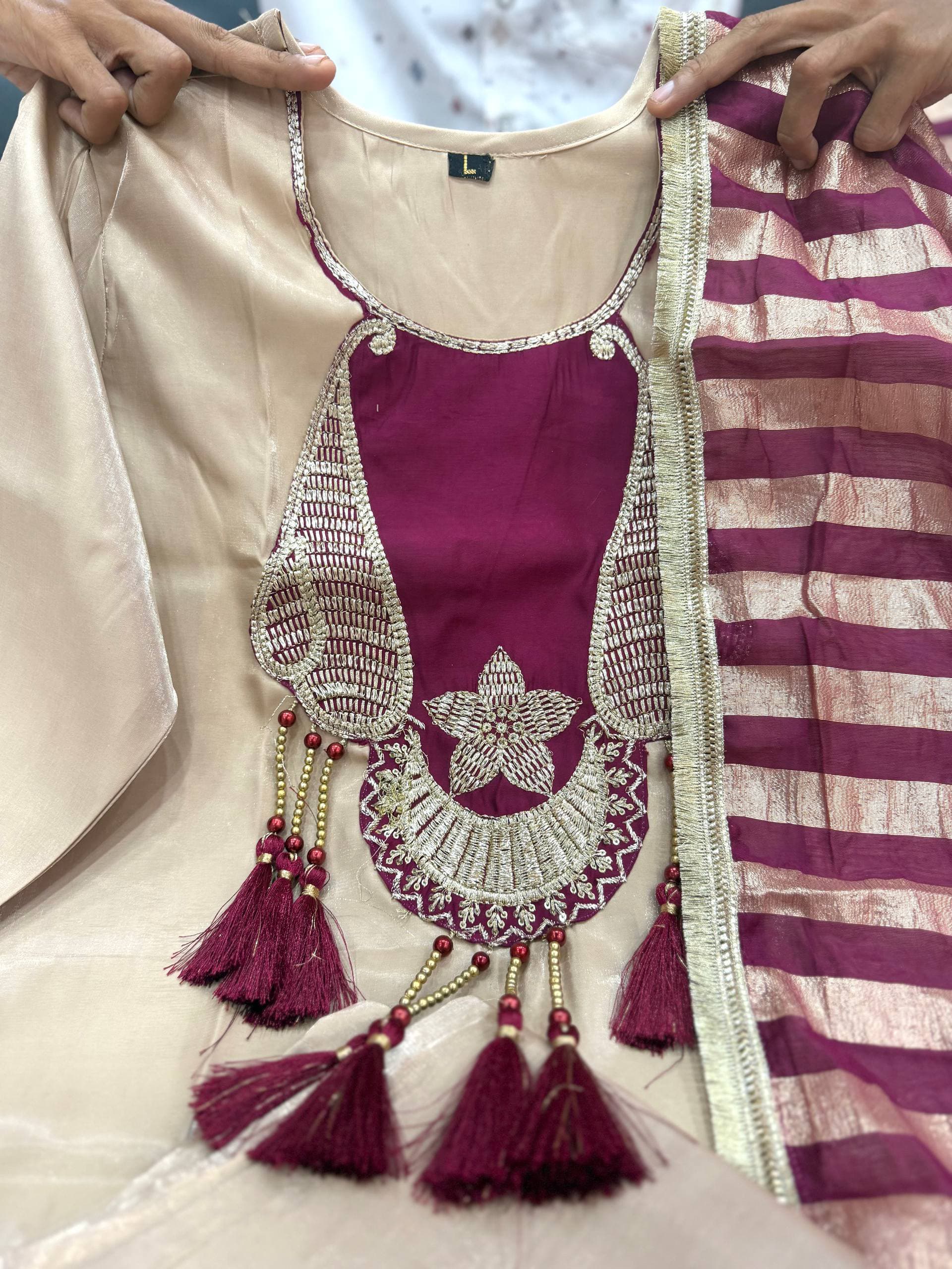 AD 1321 SOFTY GLASS MALAI THREE PIECE WHOLESALE