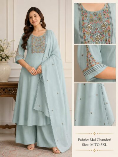 AKF EMBROIDERED THREE PIECE SET IN WHOLESALE