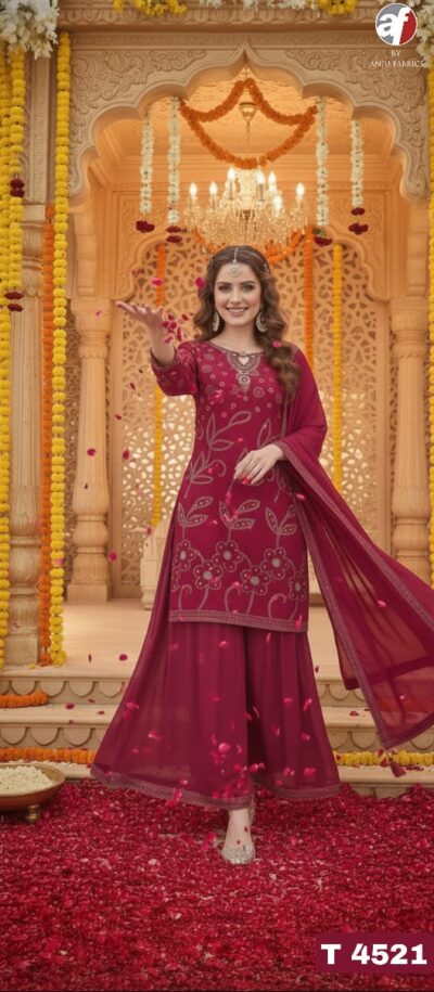 ANJU FABRICS 4521 DOLA SILK FANCY THREE PIECE SET