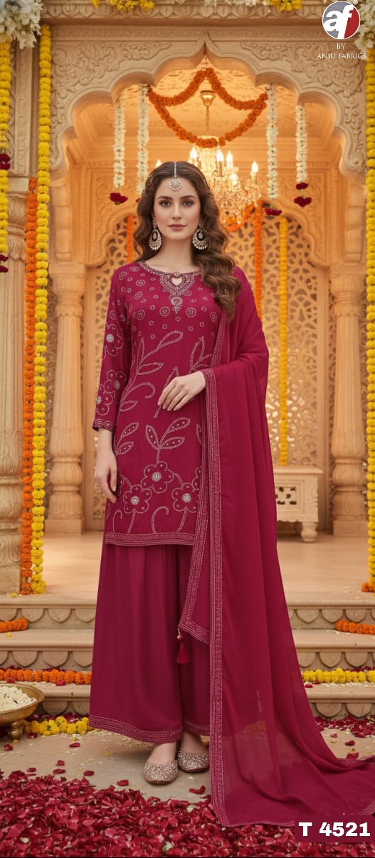 ANJU FABRICS 4521 DOLA SILK FANCY THREE PIECE SET