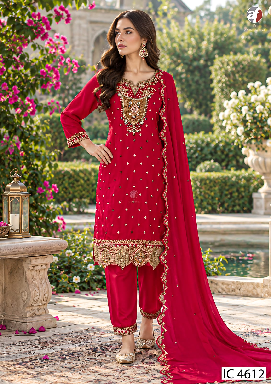 ANJU FABRICS 4613 DOLA SILK READYMADE SALWAR