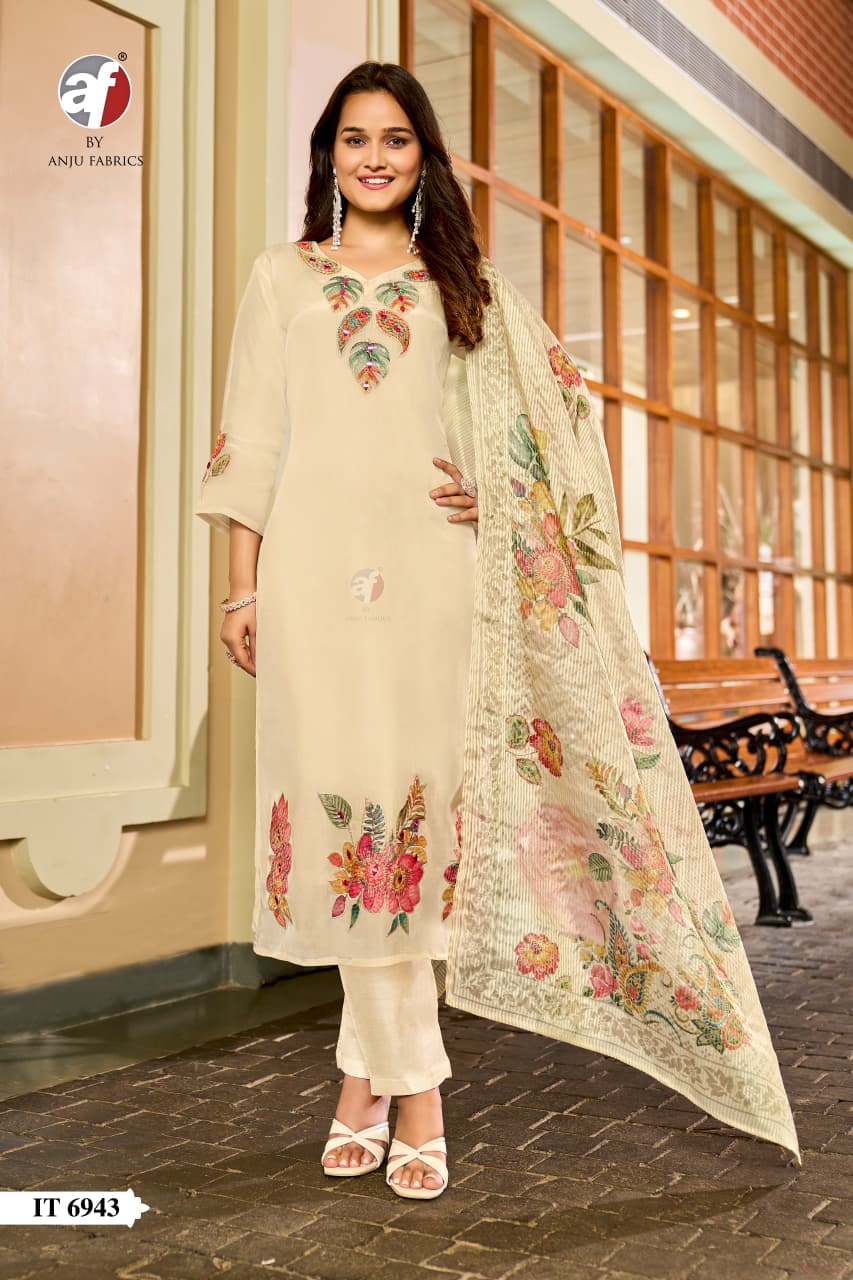 ANJU FABRICS 6943 PURE COTTON THREE PIECE WHOLESALE