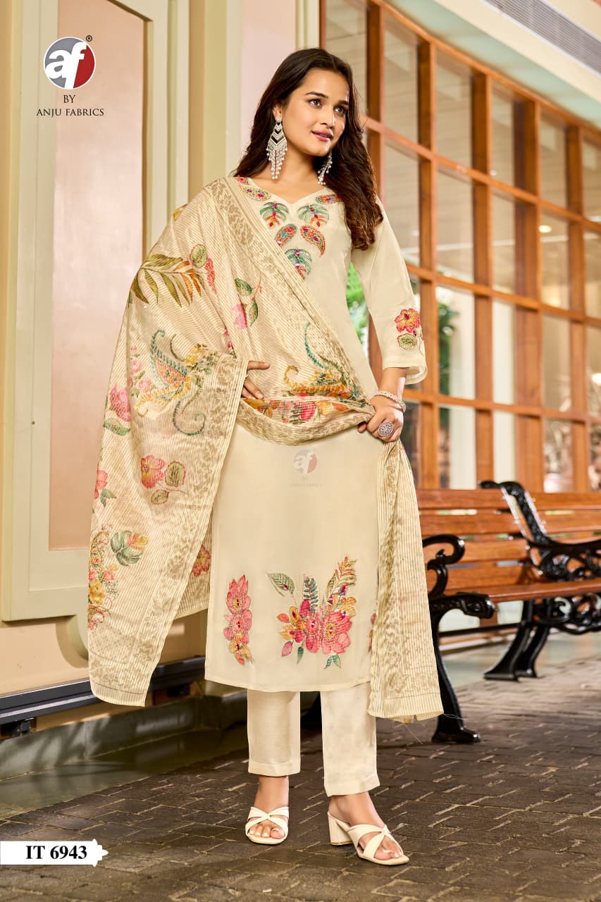ANJU FABRICS 6943 PURE COTTON THREE PIECE WHOLESALE