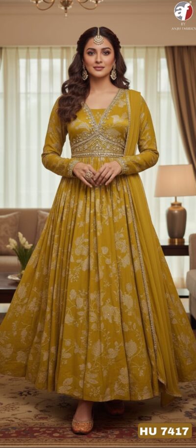 ANJU FABRICS 7417 CHINON LONG GOWN IN WHOLESALE