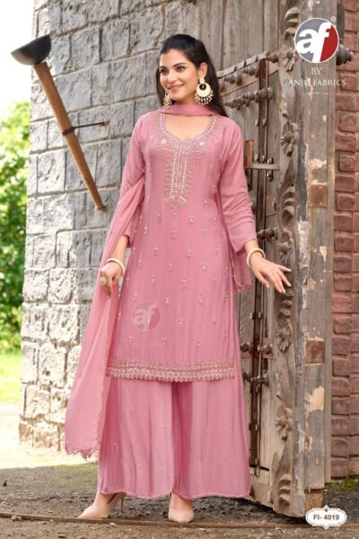 ANJU FABRICS FI 4020 PURE CHINON THREE PIECE SET