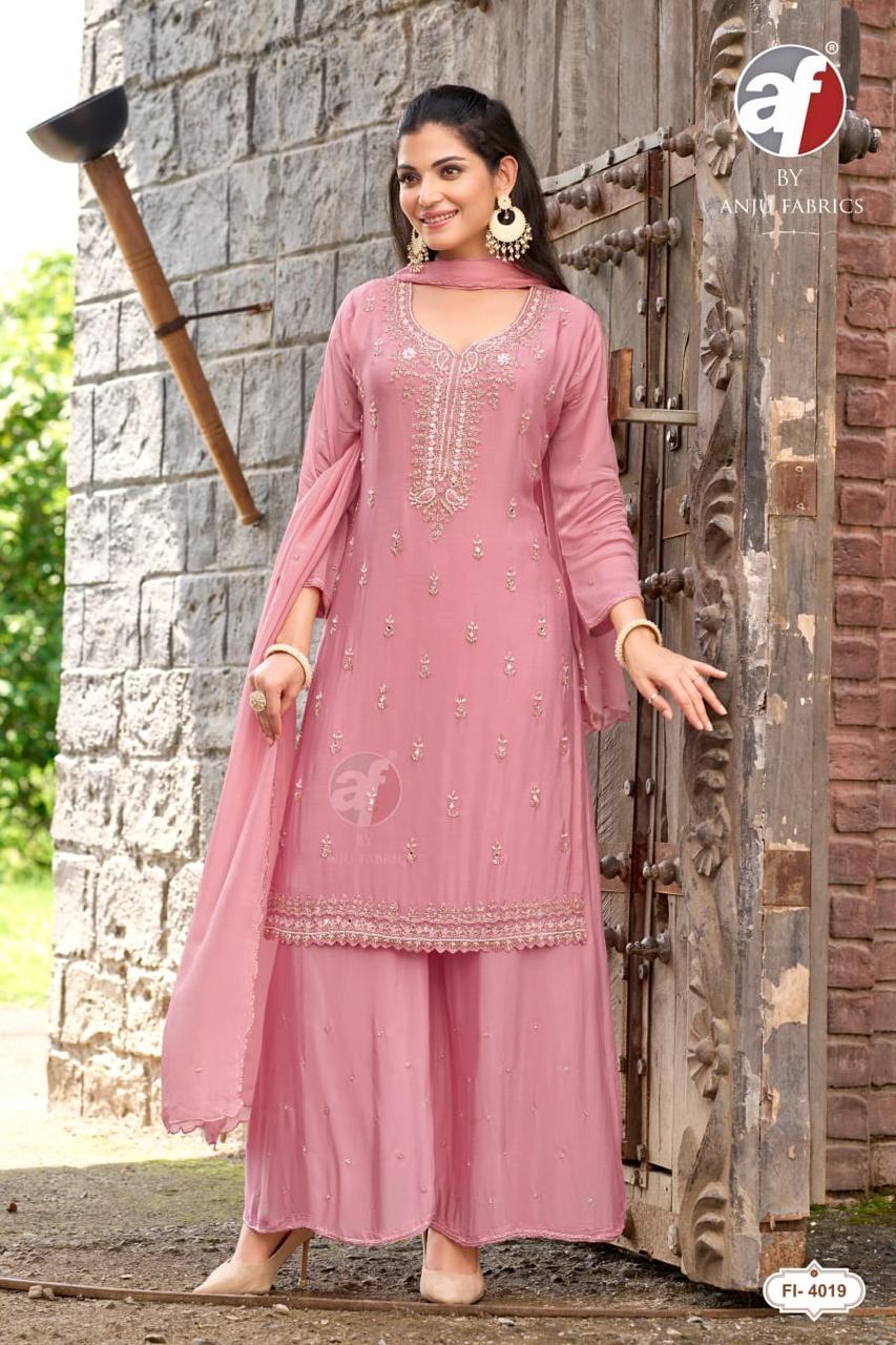 ANJU FABRICS FI 4020 PURE CHINON THREE PIECE SET