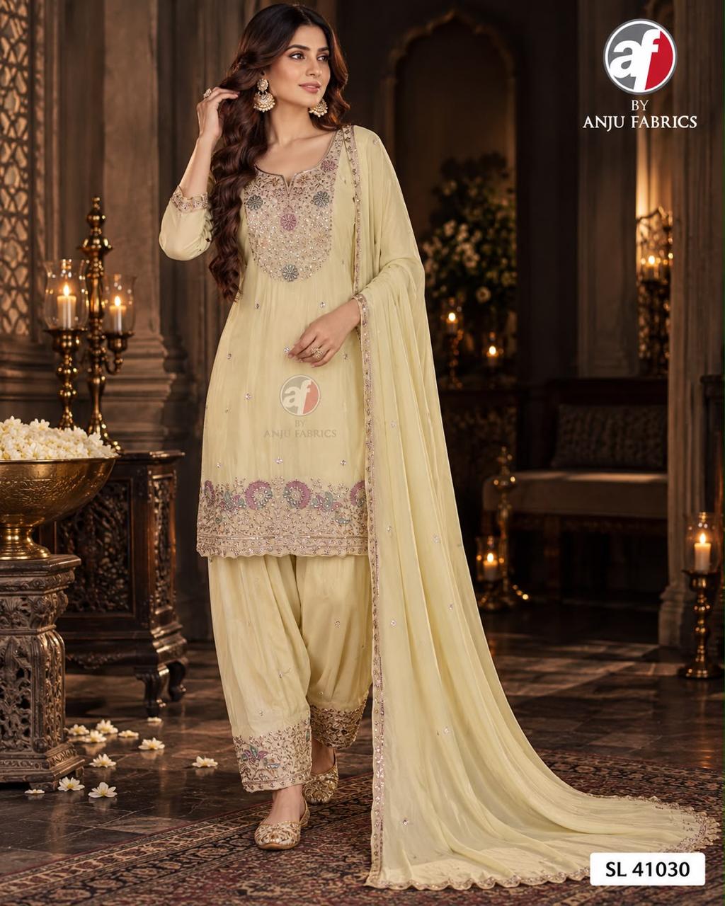 ANJU FABRICS SL 41029 FANCY FARSHI SALWAR SET
