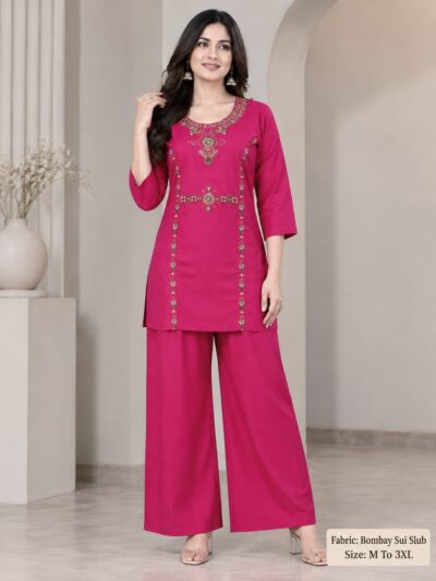 DESIGNER EMBROIDERED CO ORD SET IN WHOLESALE