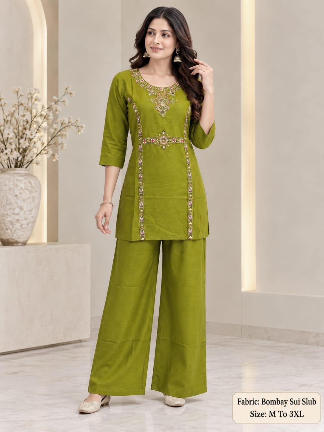 DESIGNER EMBROIDERED CO ORD SET IN WHOLESALE