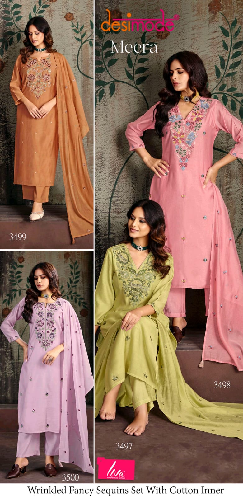 DESIMODE VISCOSE THREE PIECE SET IN WHOLESALE