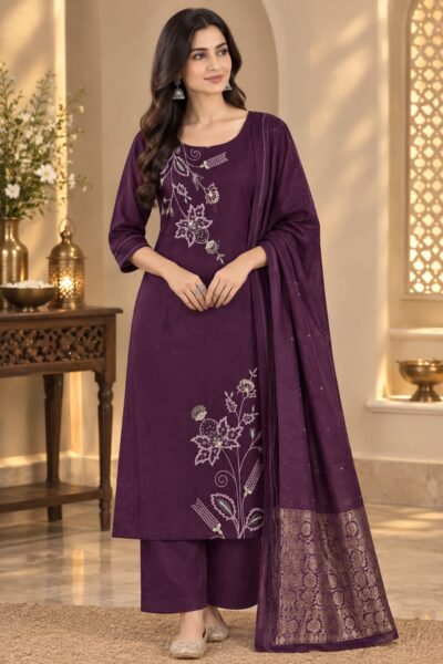 FANCY RAYON WITH WORK THREE PIECE SET SUPPLIER