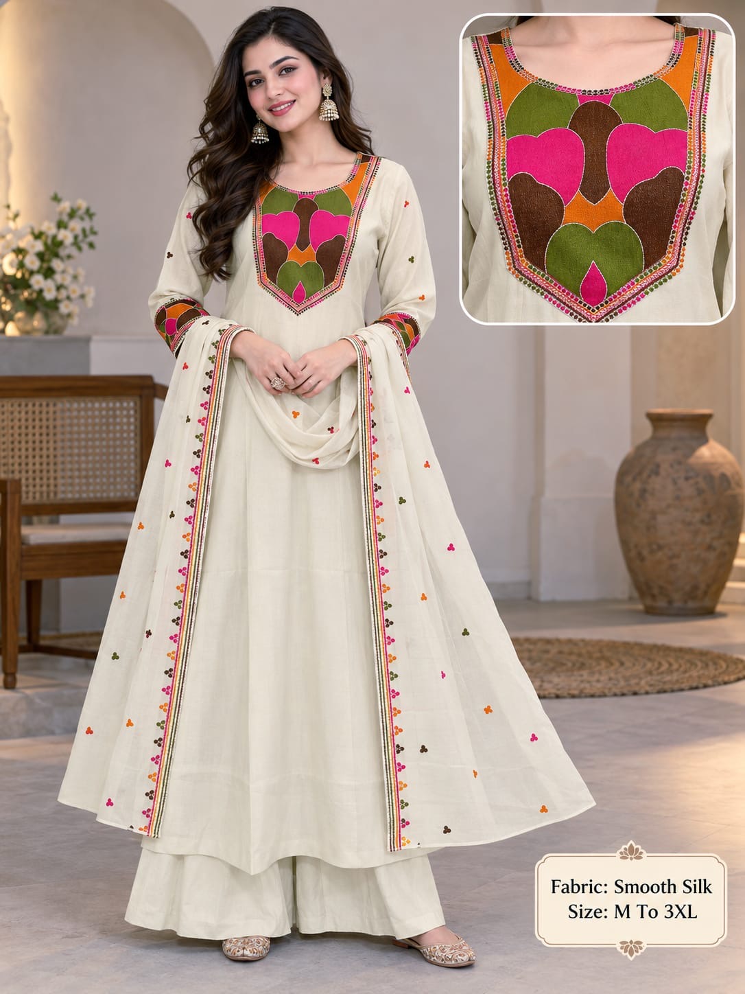 FANCY SOFT SILK THREE PIECE PLAZA PAIR SET WHOLESALE