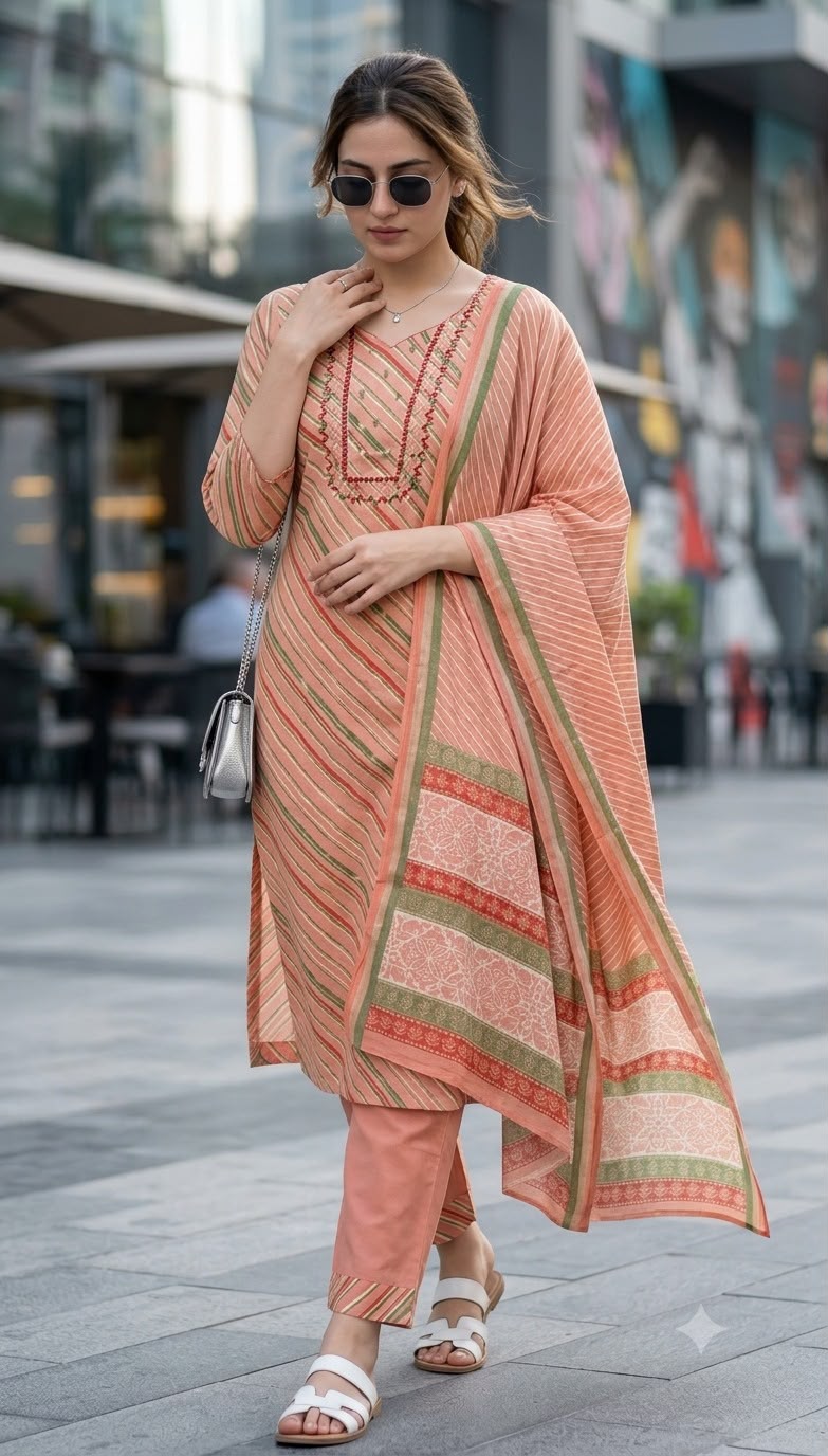 FANCY THREE PIECE READYMADE SET IN WHOLESALE