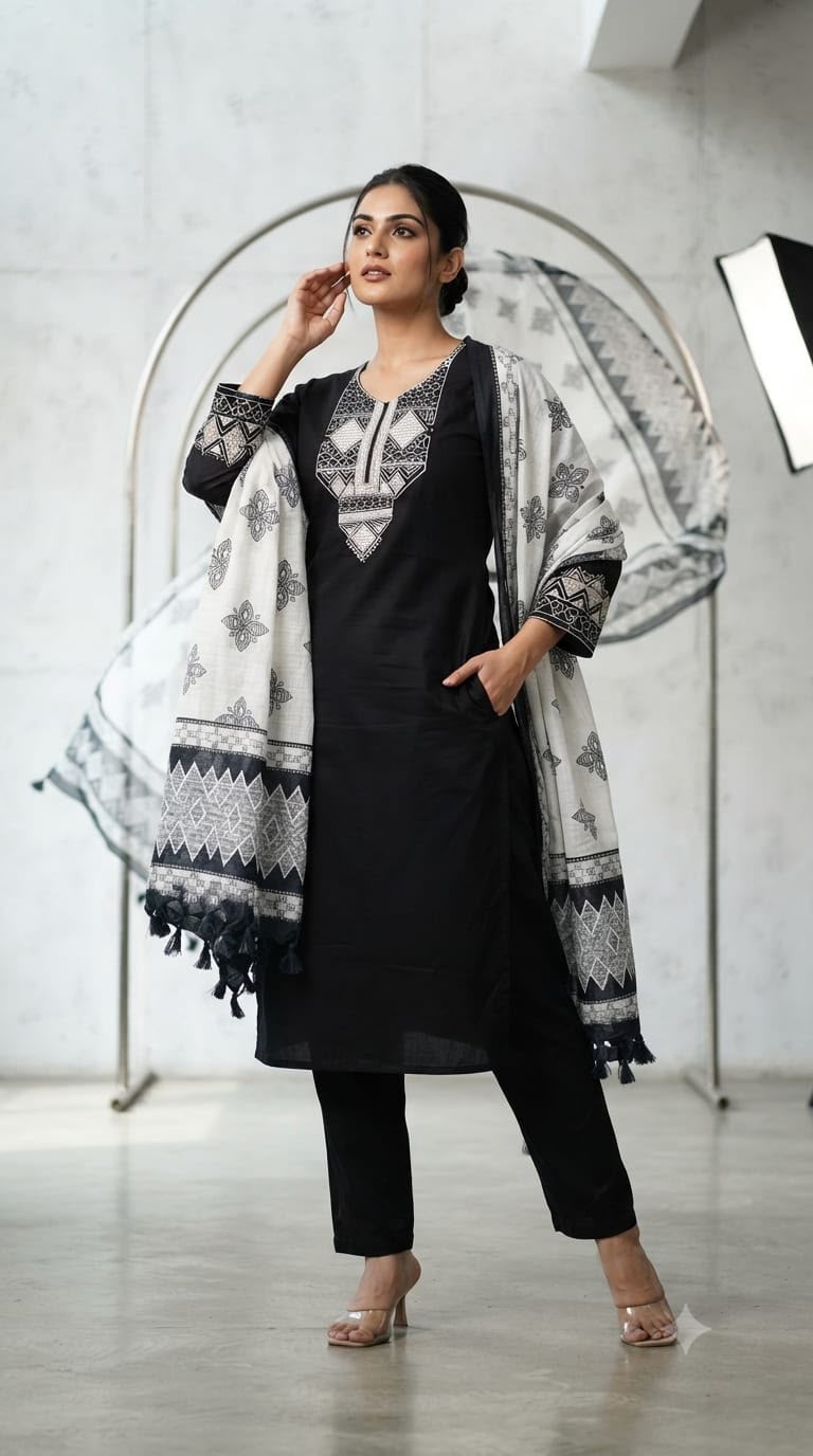 FANCY THREE PIECE READYMADE SET IN WHOLESALE