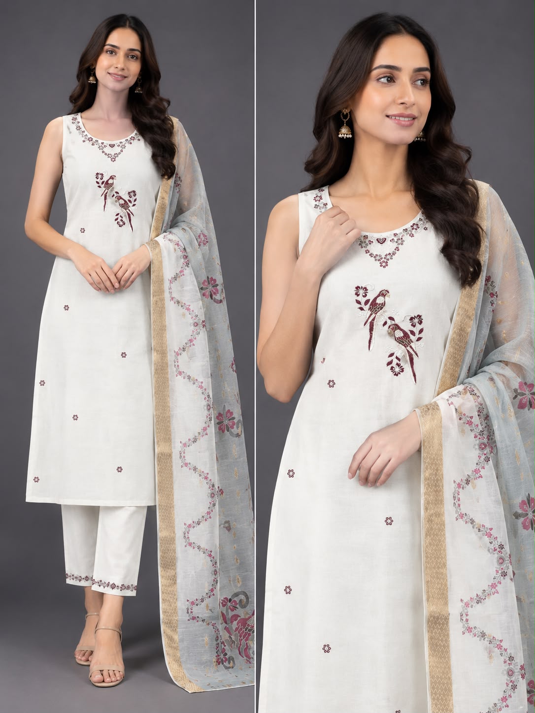 GJ ROMAN SILK THREE PIECE SET IN WHOLESALE
