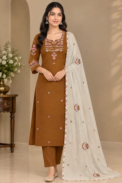 GJ ROMAN THREE PIECE PAIR KURTI SET IN WHOLESALE