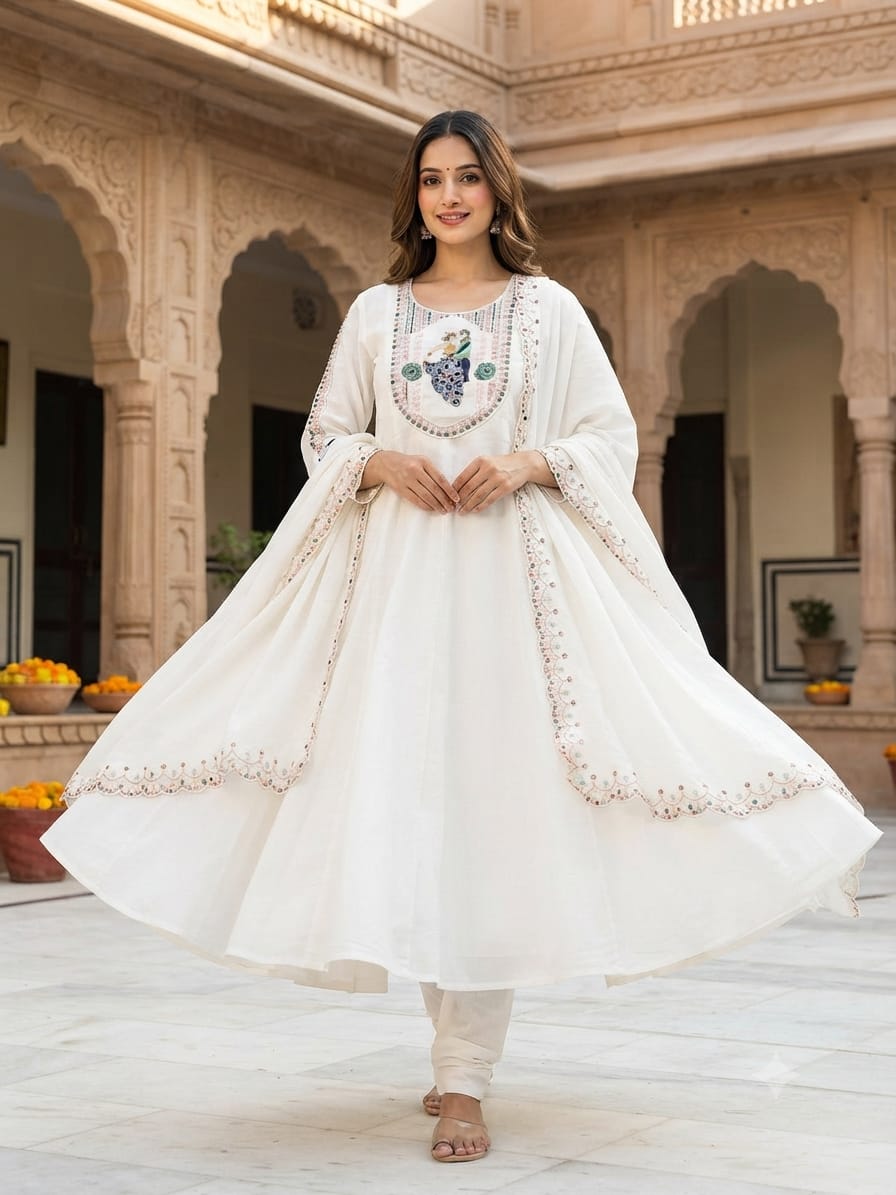 GPD VICHITRA ANARKALI STYLE THREE PIECE SALWAR