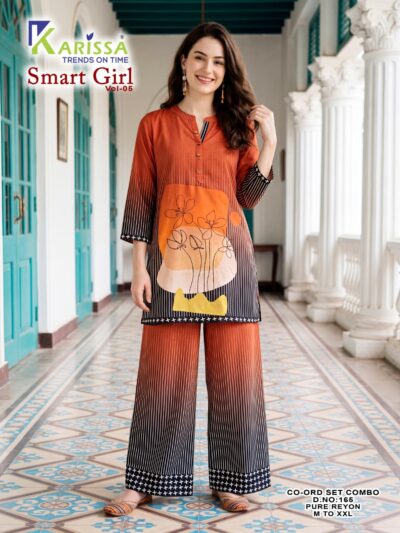 KARISSA SMART GIRL VOL 5 RAYON CO ORD SET
