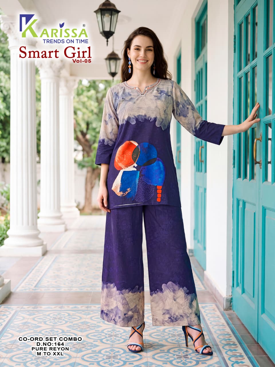 KARISSA SMART GIRL VOL 5 RAYON CO ORD SET