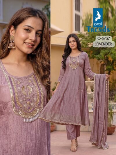 KAYA 6757 FANCY HANDWORK THREE PIECE WHOLESALE
