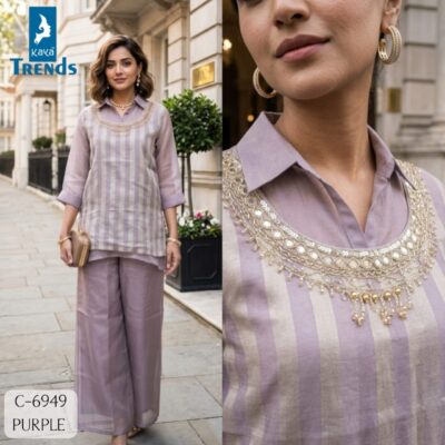 KAYA 6949 TISSUE HANDWORK TWO PIECE SET