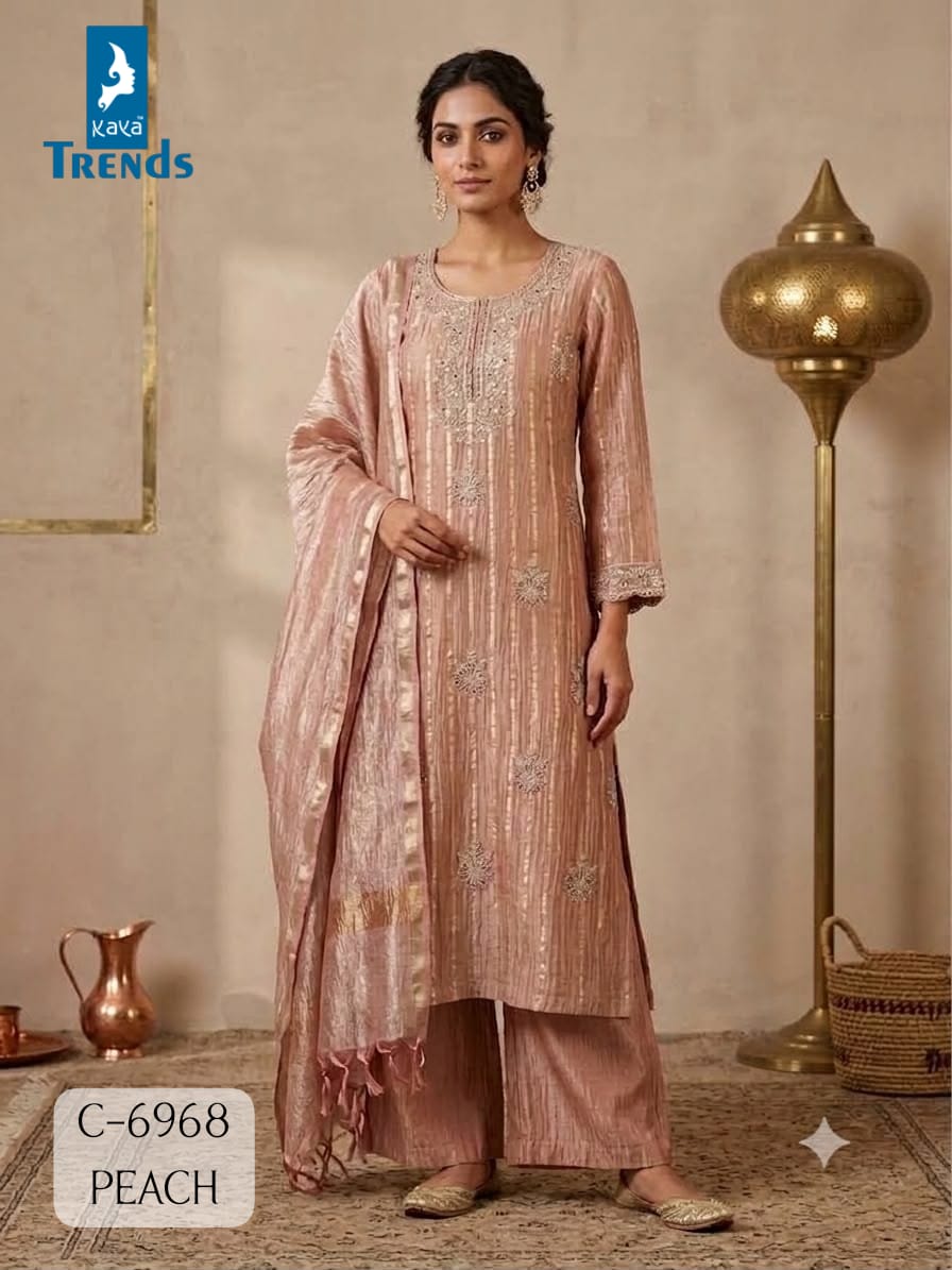 KAYA 6968 CRUSH TISSUE A LINE THREE PIECE SET