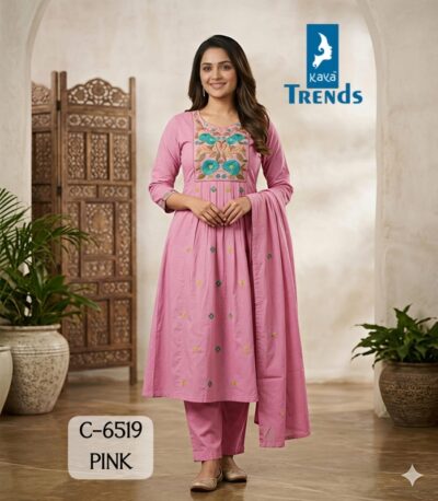KAYA D NO 6519 COTTON KASHMIRI EMBROIDERED SET