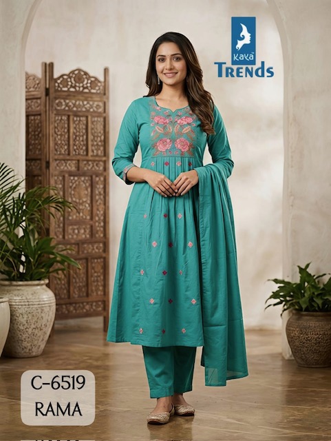 KAYA D NO 6519 COTTON KASHMIRI EMBROIDERED SET