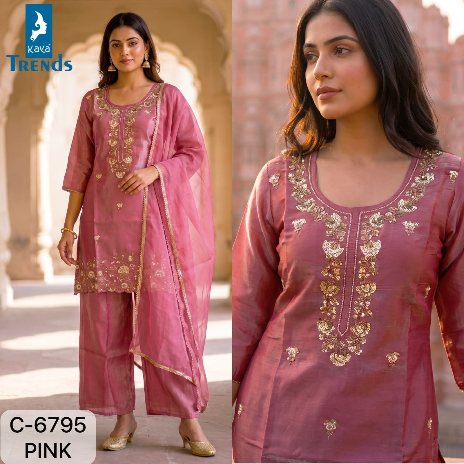 KAYA D NO 6795 BEATS WORK KURTI SET IN WHOLESALE