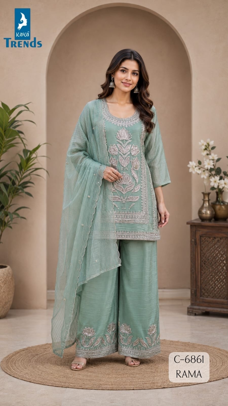 KAYA D NO 6861 READYMADE SUIT COMBO WHOLESALE