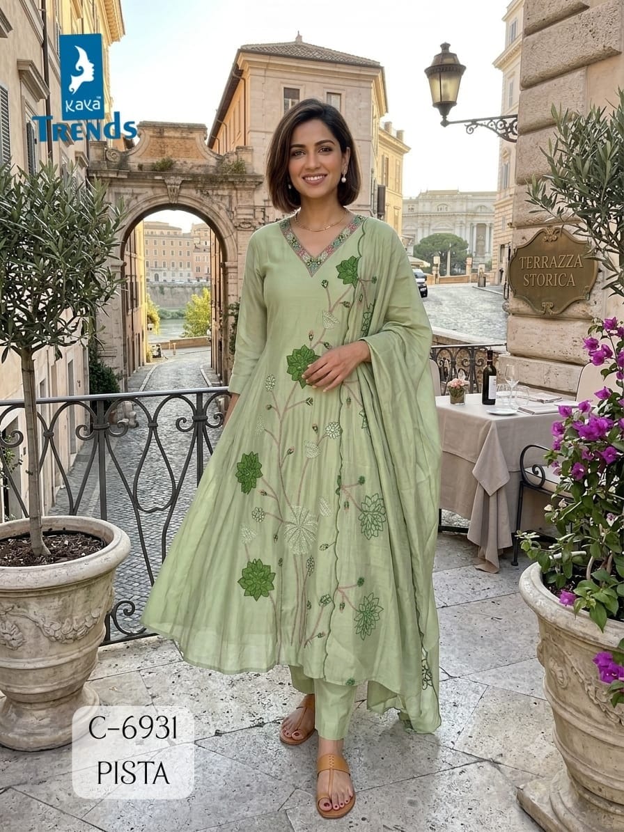 KAYA D NO 6931 CORAL WORK THREE PIECE SET