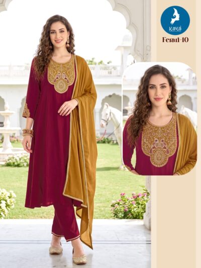 KAYA FERARI THREE PIECE ANARKALI CONCEPT WHOLESALE
