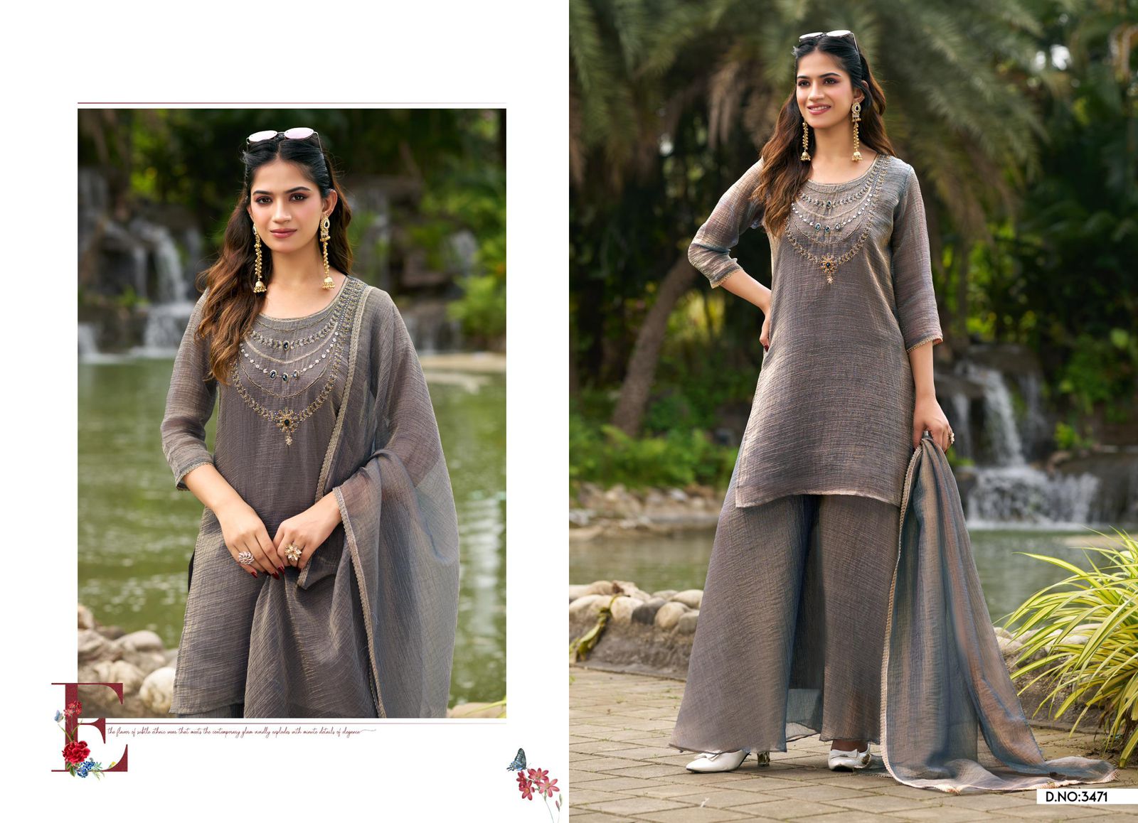 LADIES FLAVOUR D NO 3471 TO 3473 KURTI IN WHOLESALE
