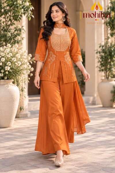 MOHILYA 1003 ROMAN SHIMMER INDO WESTERN SET