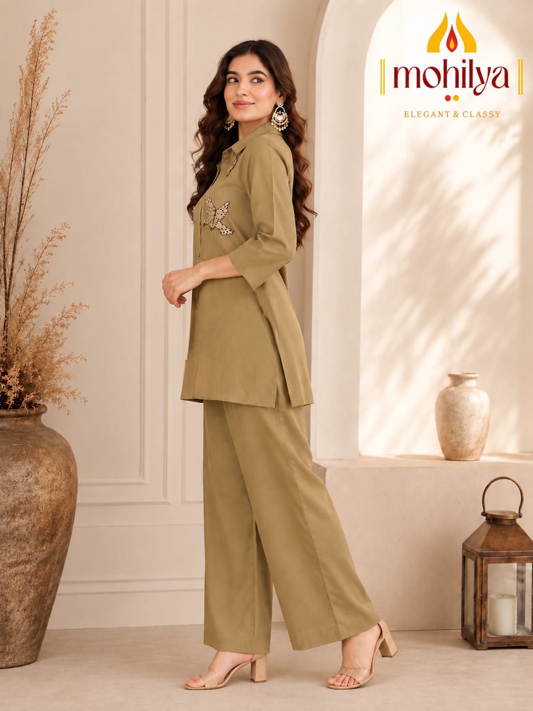 MOHILYA 1008 CHIFFON STYLISH CO ORD SET WHOLESALE