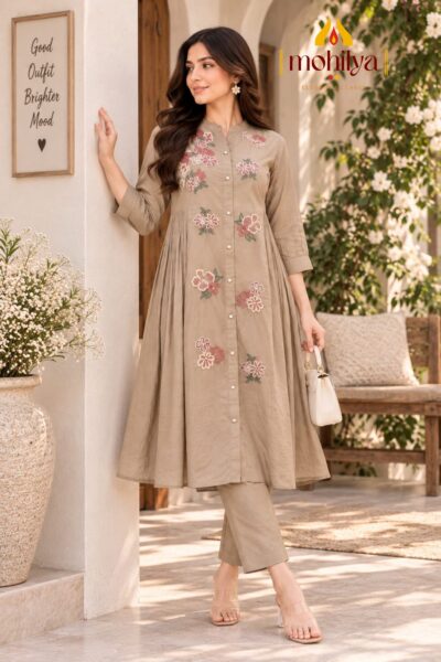MOHILYA 224 EMBROIDERED ETHNIC WEAR KURTI SET