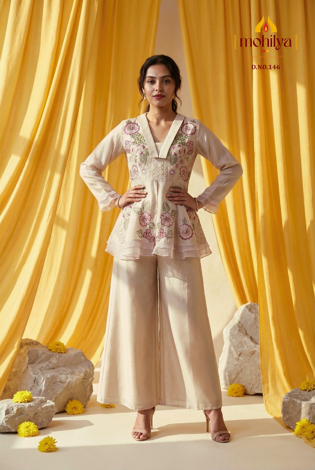 MOHILYA D NO 146 FANCY CO ORD SET IN WHOLESALE