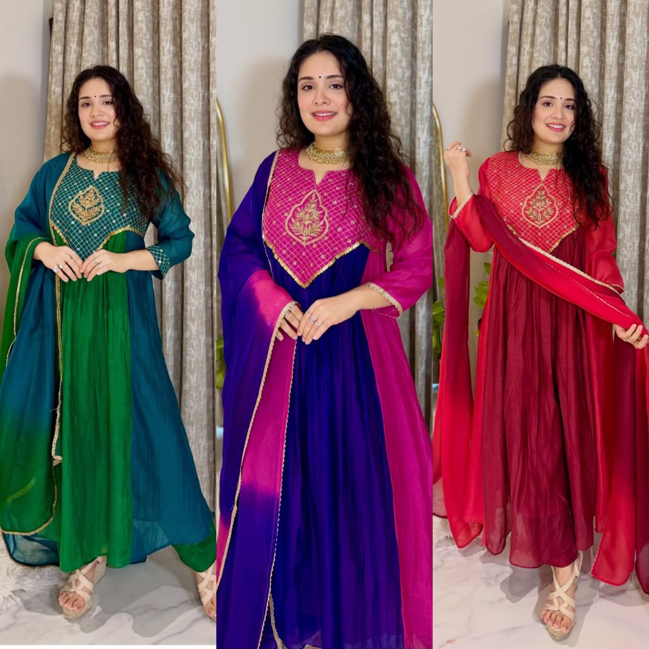 MT D NO 1400 FANCY ANARKALI GOWN IN WHOLESALE