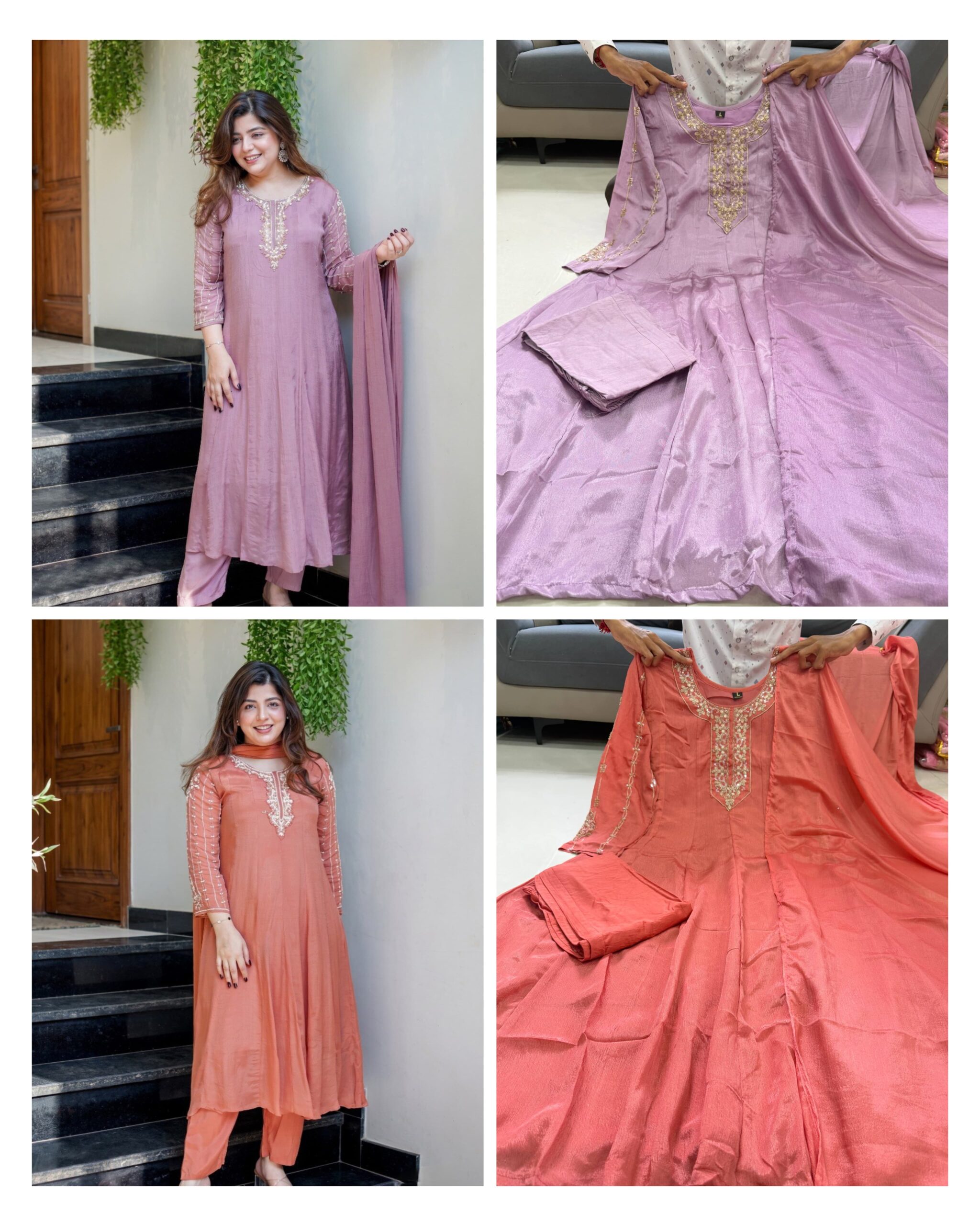 MT GANGA DESIGNER ANARKALI GOWN THREE PIECE