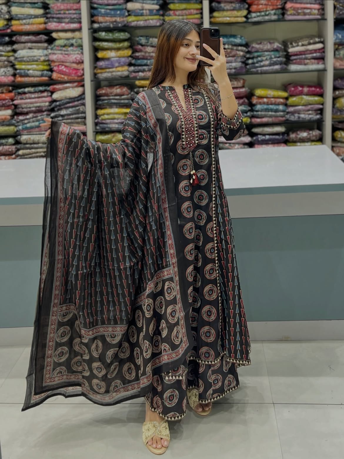 MT SINDOOR PURE COTTON THREE PIECE IN WHOLESALE