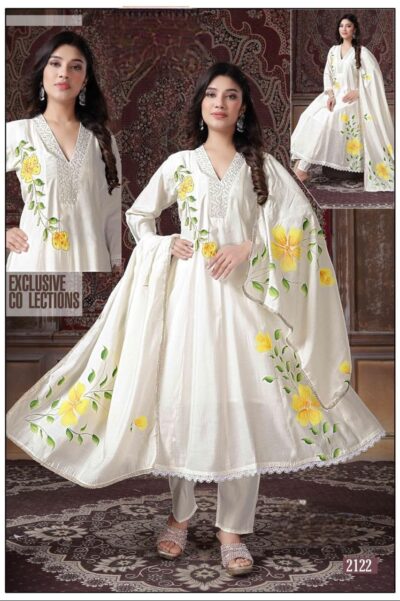 MULL CHANDERI BIG SIZE THREE PIECE COLLECTION